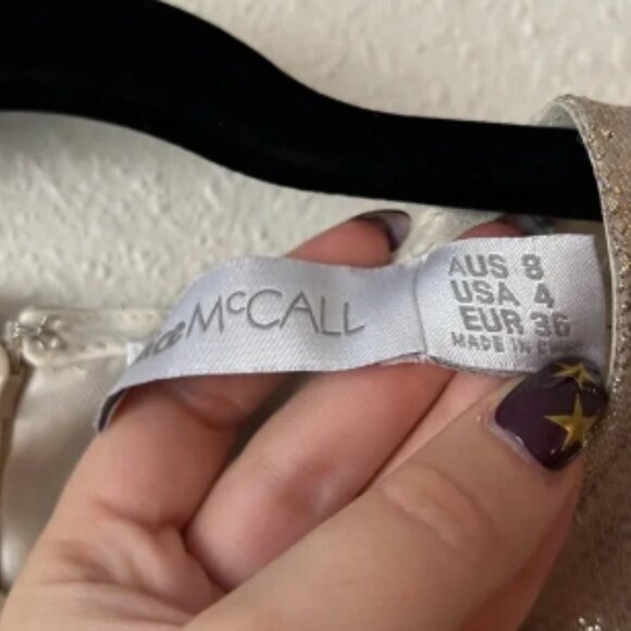 NWT Alice McCall 2 Cities Metallic Gold Ruffled Mini Dress Size 4 - Picture 2 of 6